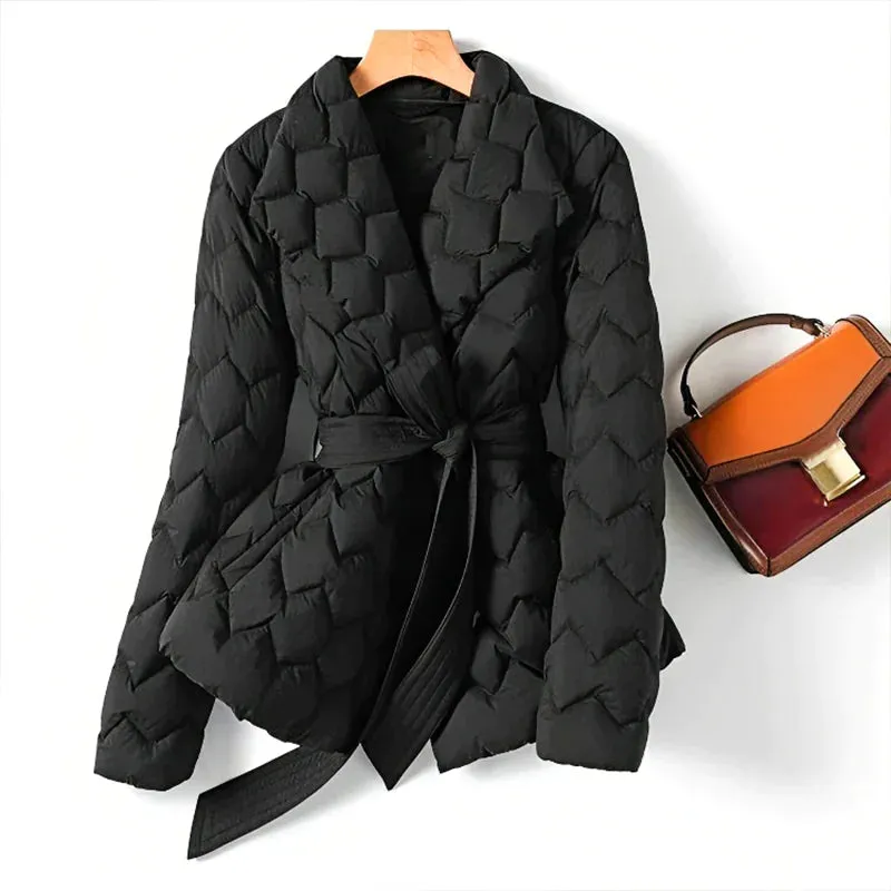 1-Women Silk Puffer Coat