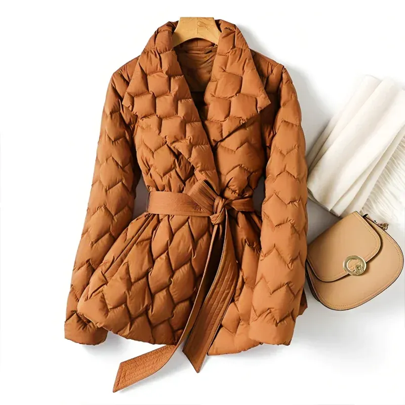 1-Women Silk Puffer Coat