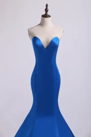2024 Evening Dresses Sweetheart Mermaid/Trumpet Satin Court Train