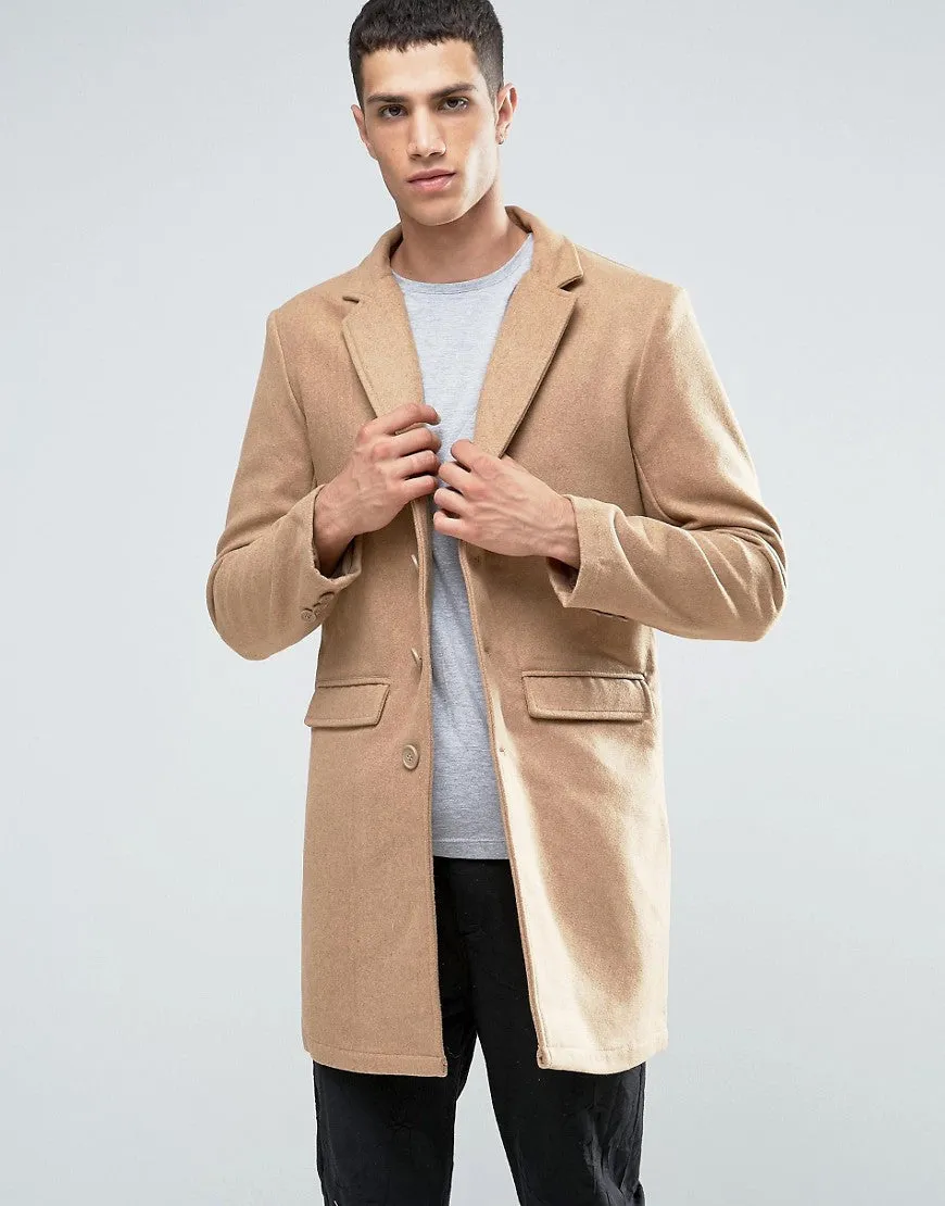 Another Influence Wool Blend Overcoat