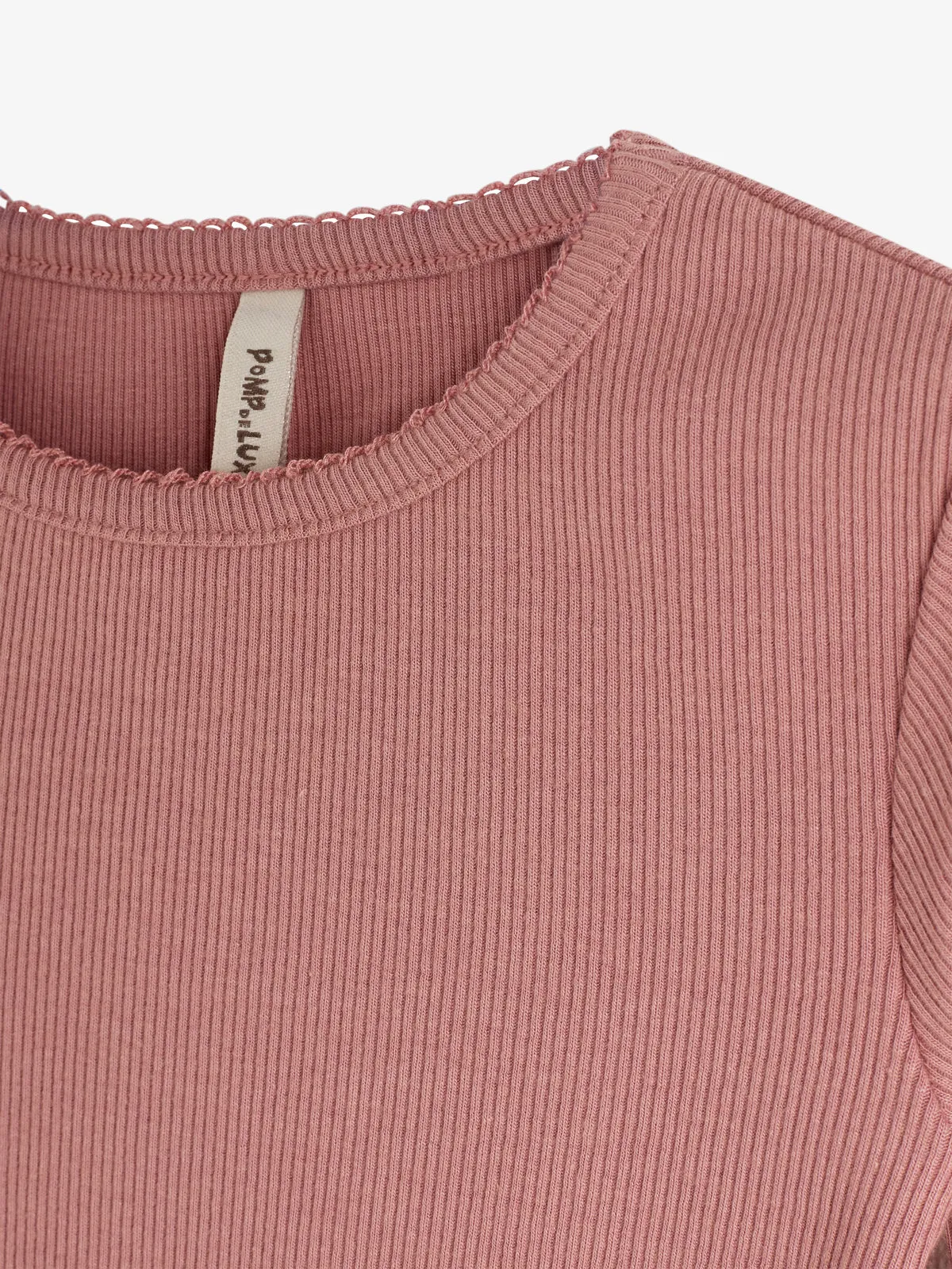 Basic Modal Long Sleeve Rib T-shirt - Tween - Dusty Rose