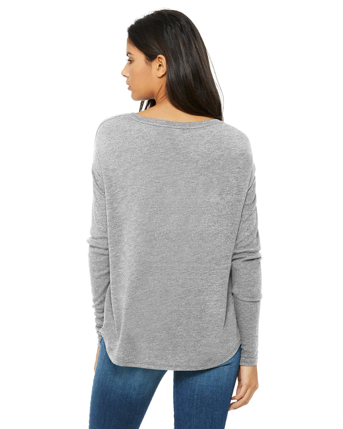 Bella   Canvas 8852 Ladies' Flowy Long-Sleeve T-Shirt with 2x1 Sleeves