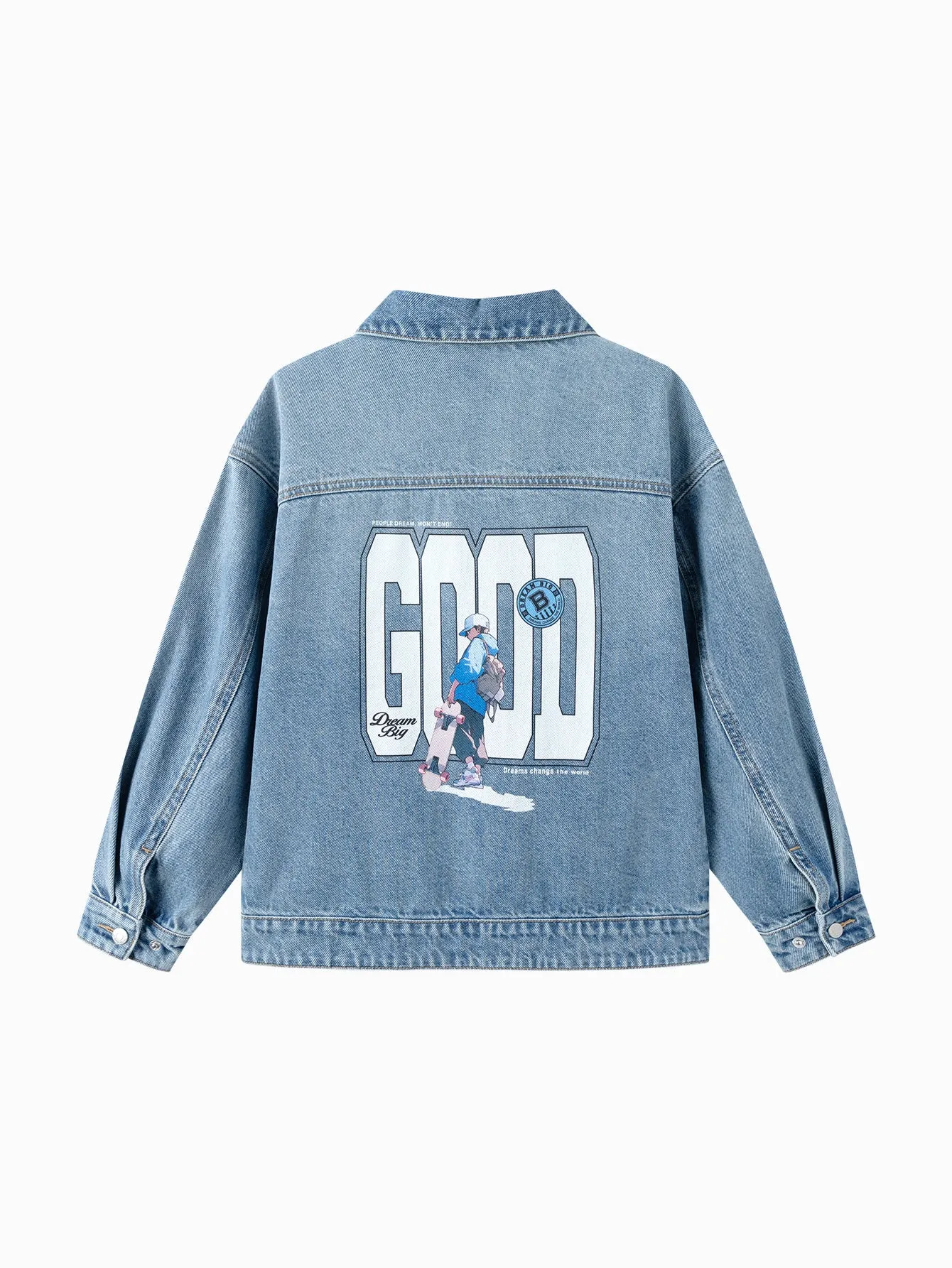 Boy Trend Scenarios Raw Wash Letter Casual Clothes