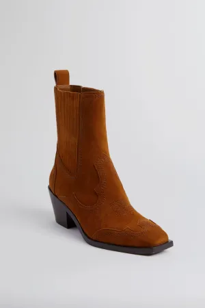 Cacao Split Suede Agnes Boots