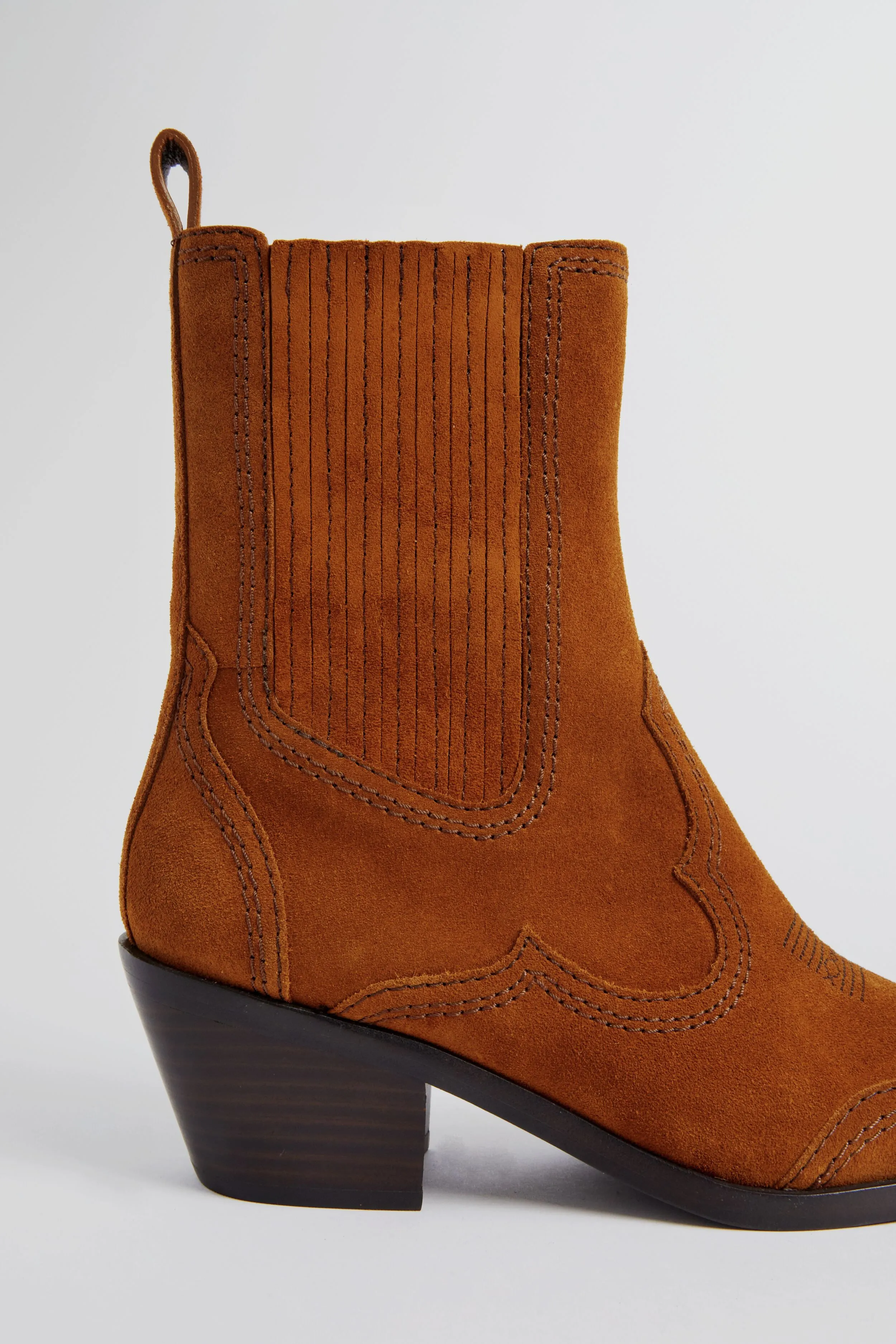 Cacao Split Suede Agnes Boots