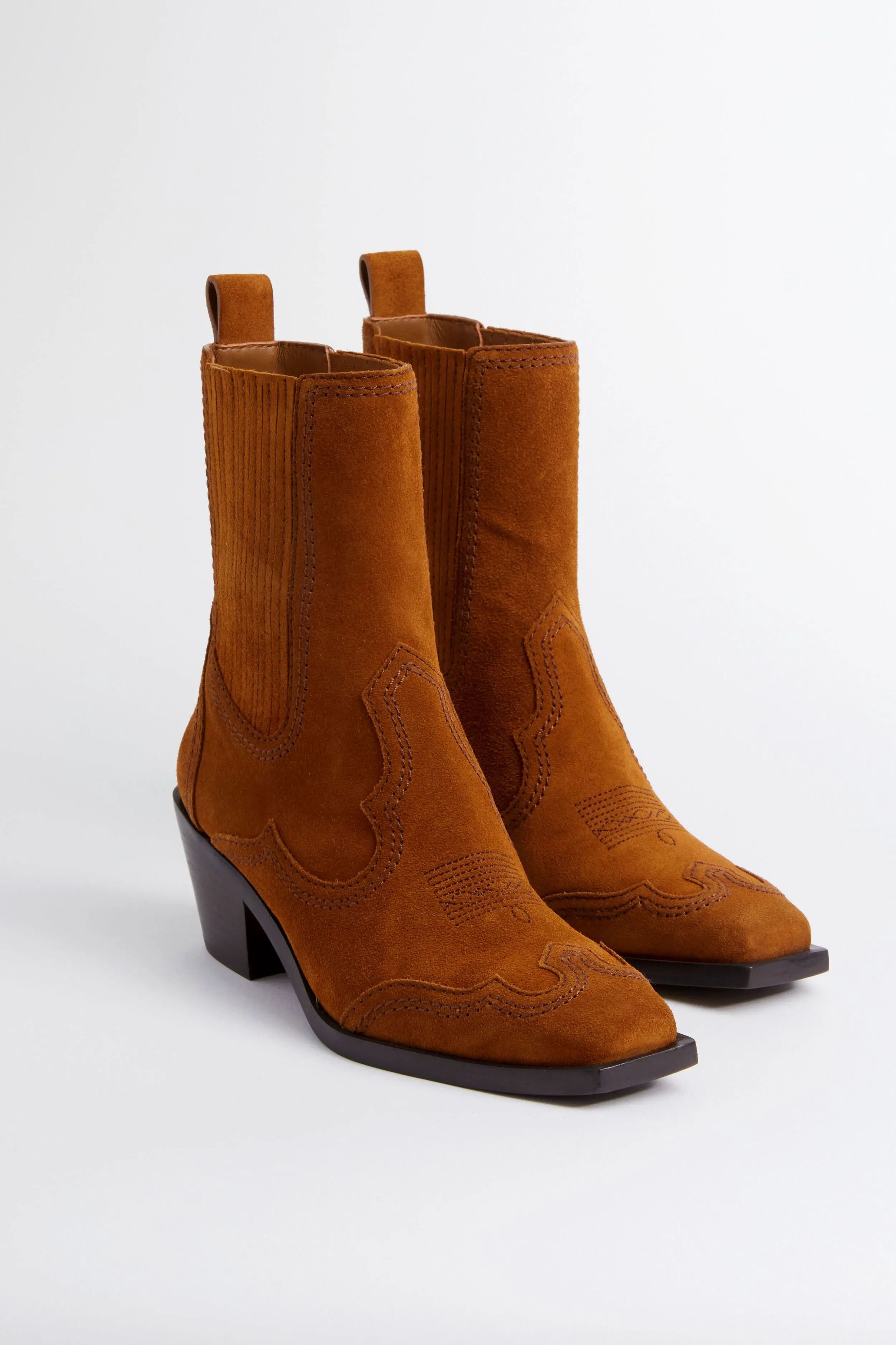 Cacao Split Suede Agnes Boots