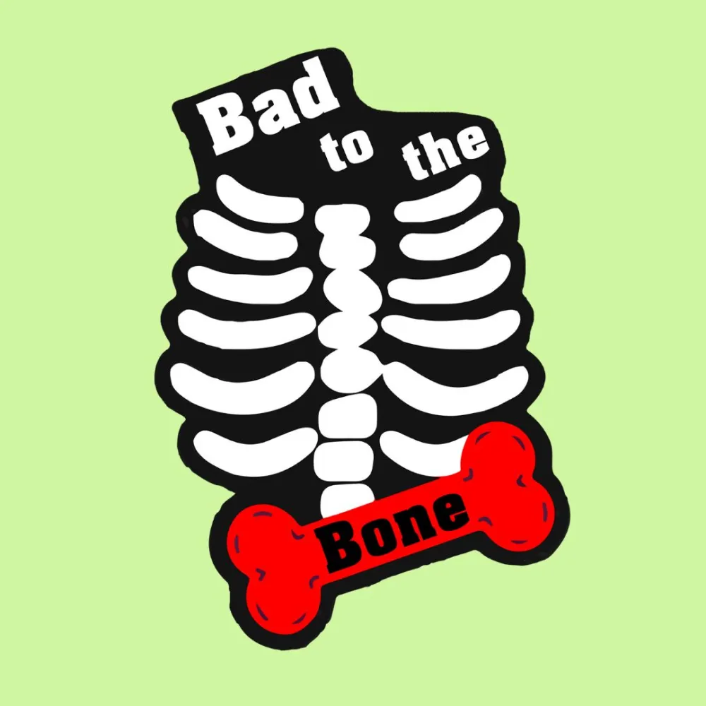 Cheeku Bad to The Bone Graphic Cotton T Shirt For Dogs and Cats (Sharp Green)