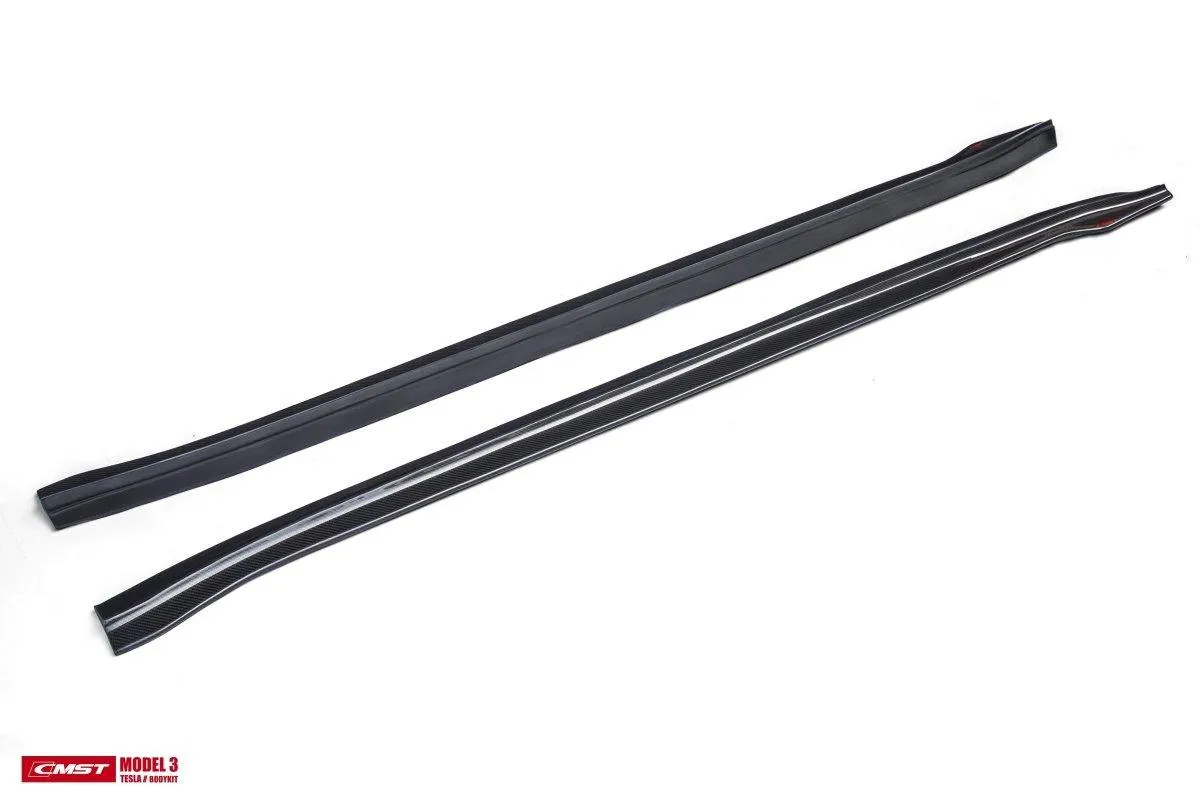 CMST Tuning V1 Side Skirts for Tesla Model 3 Performance/Base Carbon Fiber/FRP