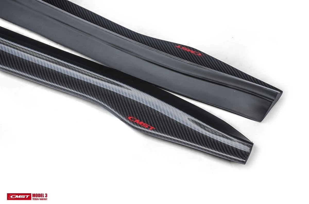CMST Tuning V1 Side Skirts for Tesla Model 3 Performance/Base Carbon Fiber/FRP