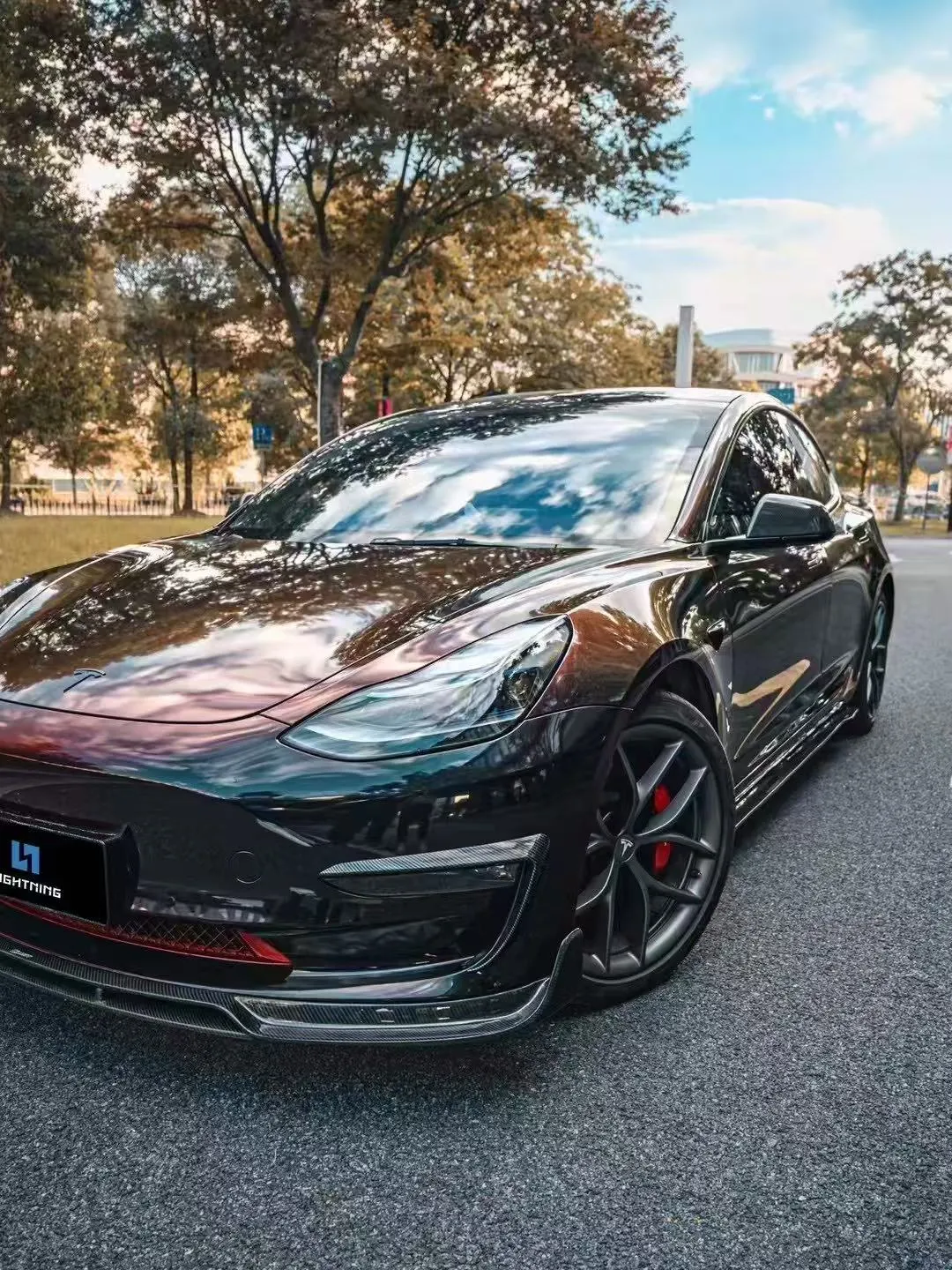 CMST Tuning V1 Side Skirts for Tesla Model 3 Performance/Base Carbon Fiber/FRP