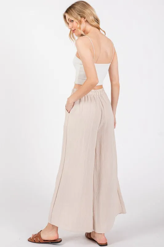 Cream Loose Fit Pant