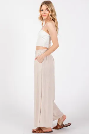 Cream Loose Fit Pant