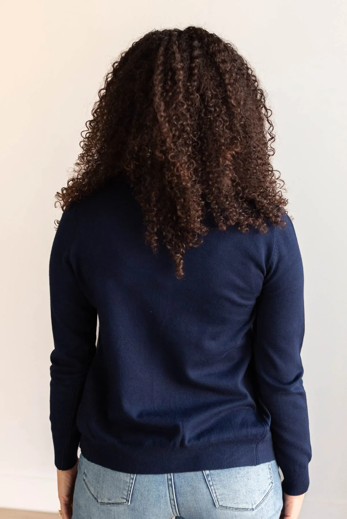 Deja Navy Button Down Cardigan