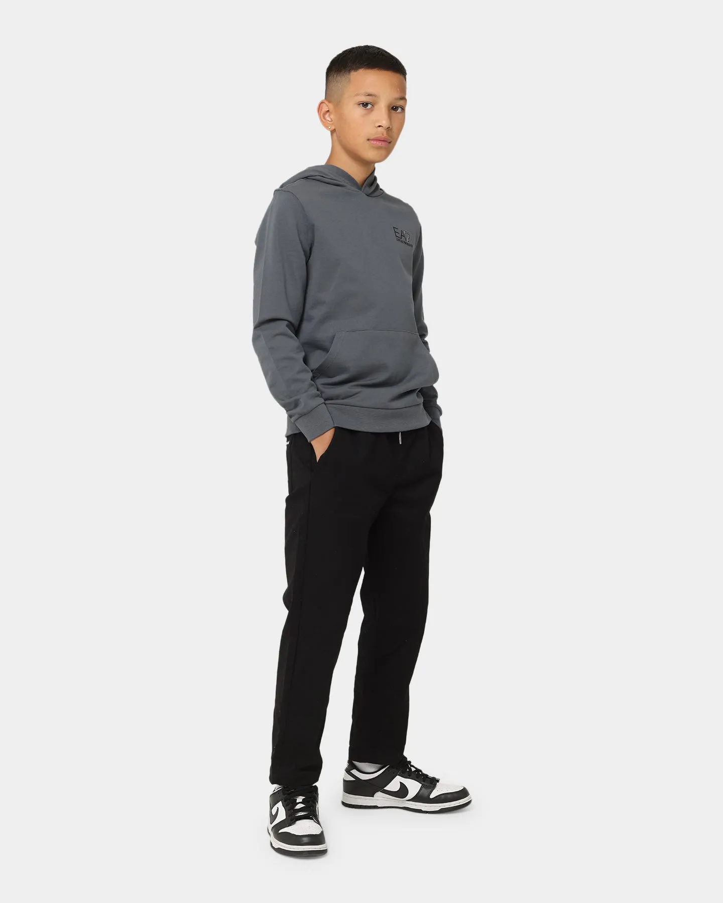 EA7 Emporio Armani Kids' Hoodie Iron Gate