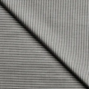Elegant Dark Grey Small Stripe Shirting Fabric (Precut 3.25 Meter)