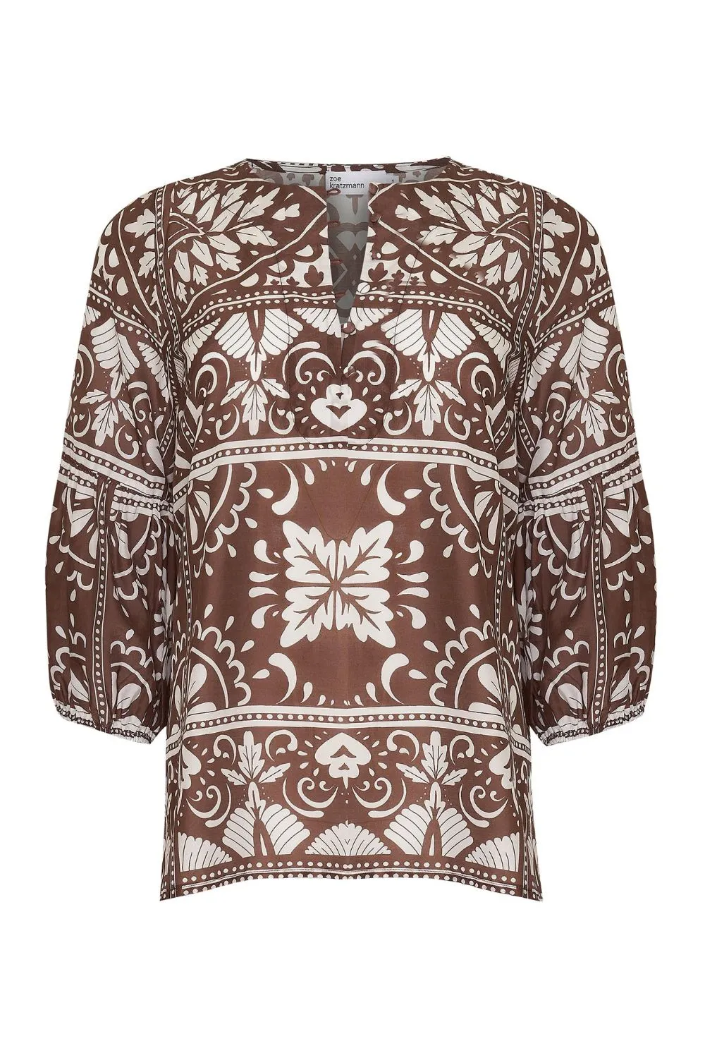 entice top - choc mosaic