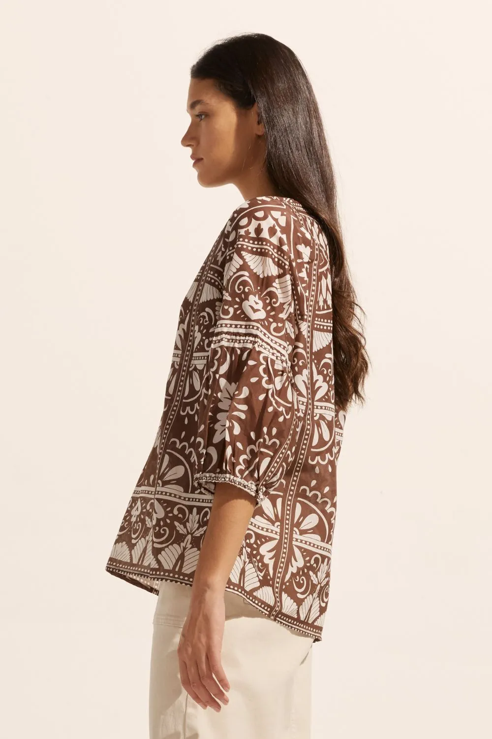 entice top - choc mosaic
