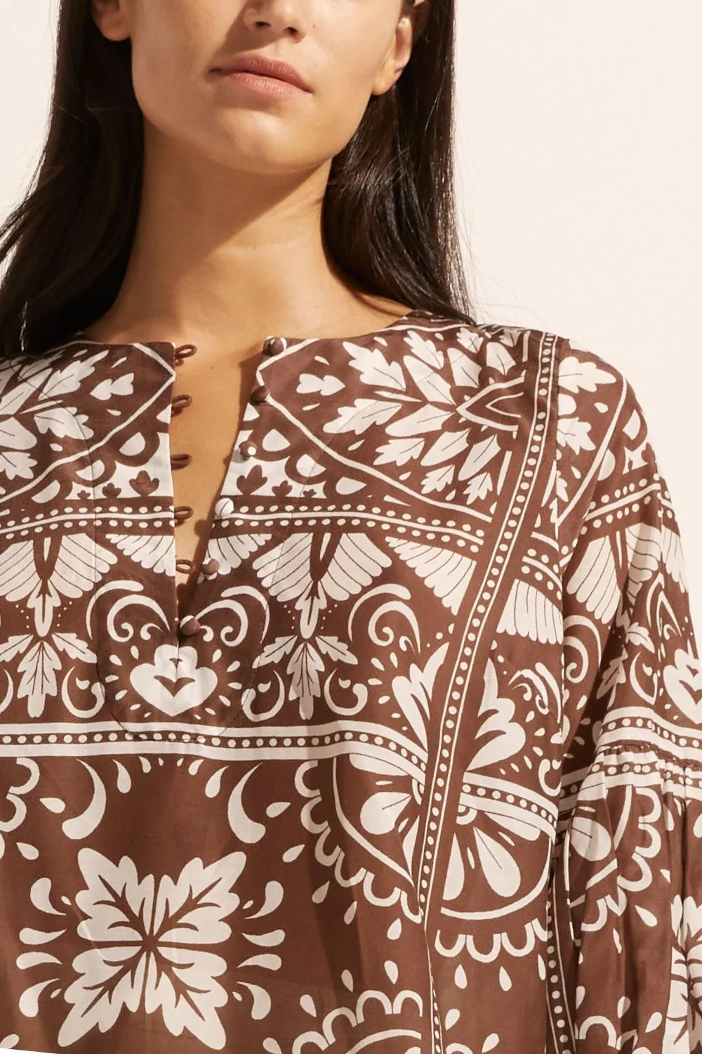 entice top - choc mosaic