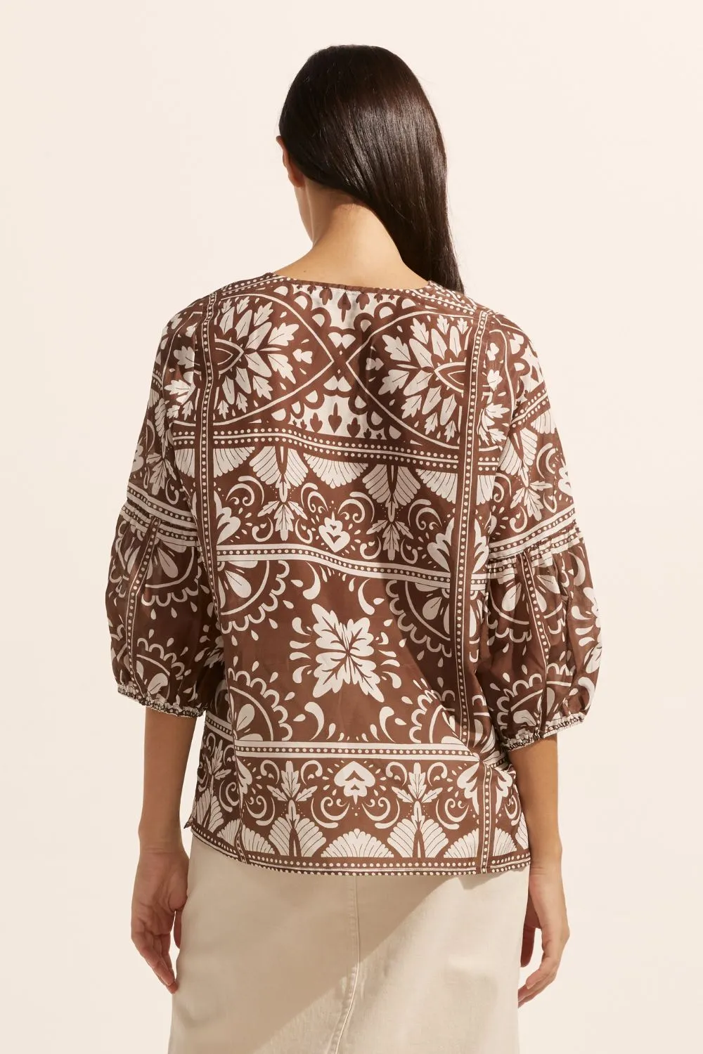 entice top - choc mosaic