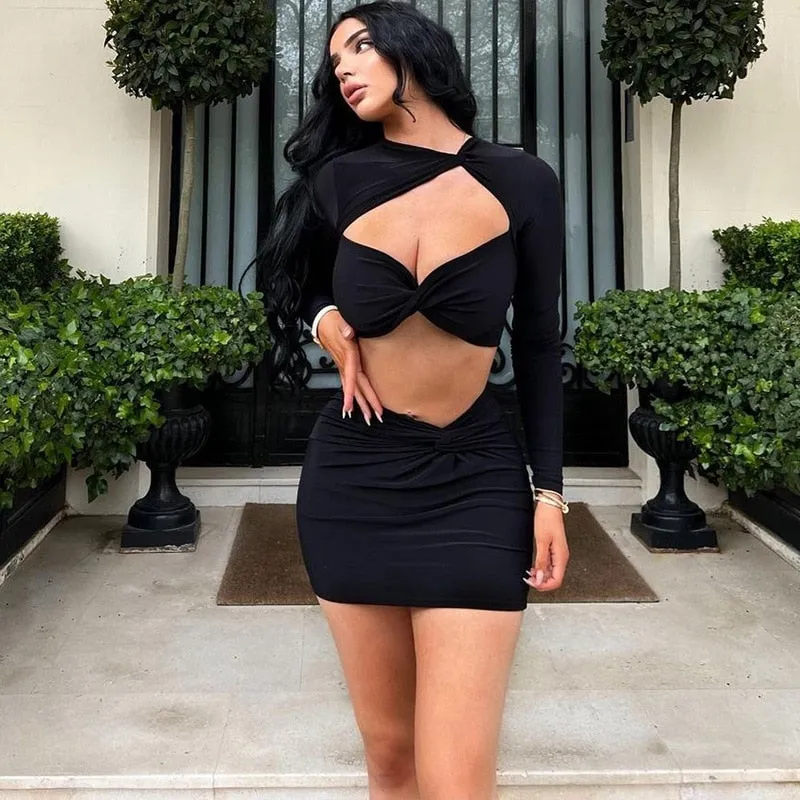 Flytonn-Christmas Outfits New Year's Eve Dress Night Out Club Dresses cute winter outfits Fraida Two Piece Set