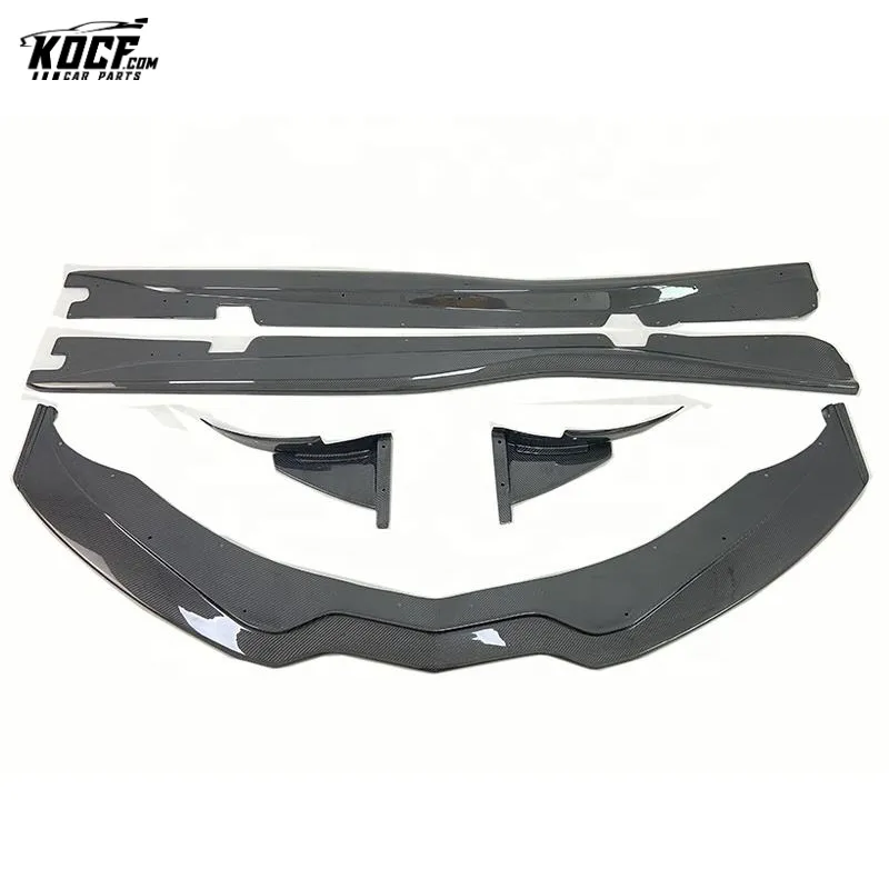 For 14-19 Corvette C7 Z06 STG 3 style Front Lip Winglets Side Skirts Body kit