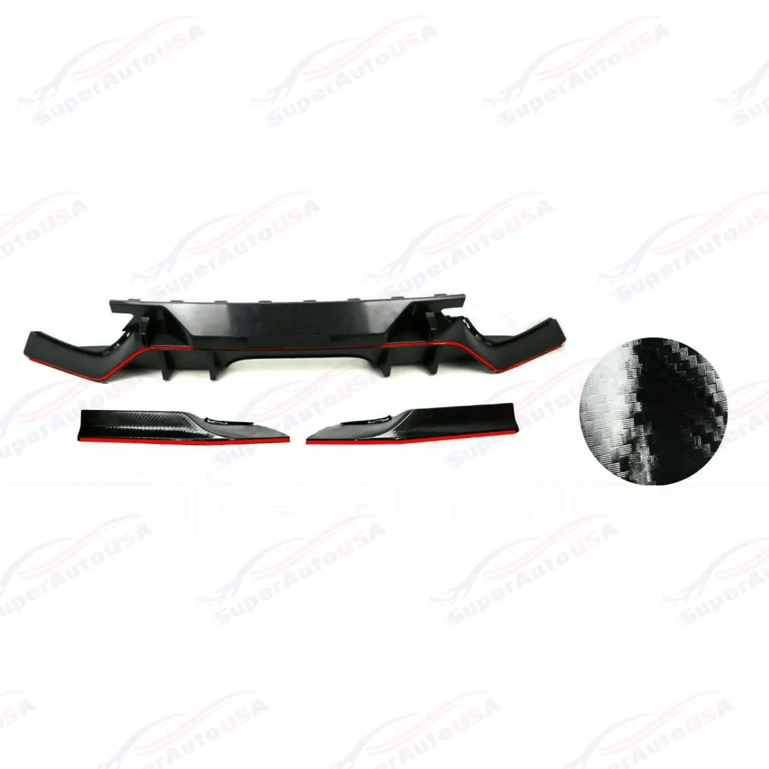 For 17-21 Honda Civic Type R Rear Diffuser Front Bumper Lip Side skirts Body Kit