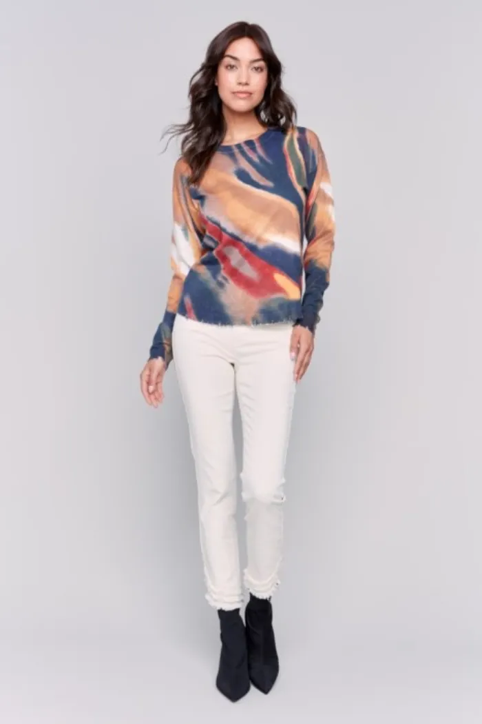 Frayed Edge Hem Sweater