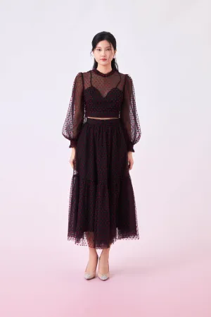 Gertie Red Heart Long Skirt