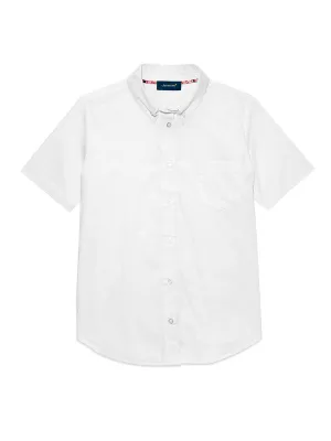 Girls' Short Sleeve Oxford Shirt - 57422 - White