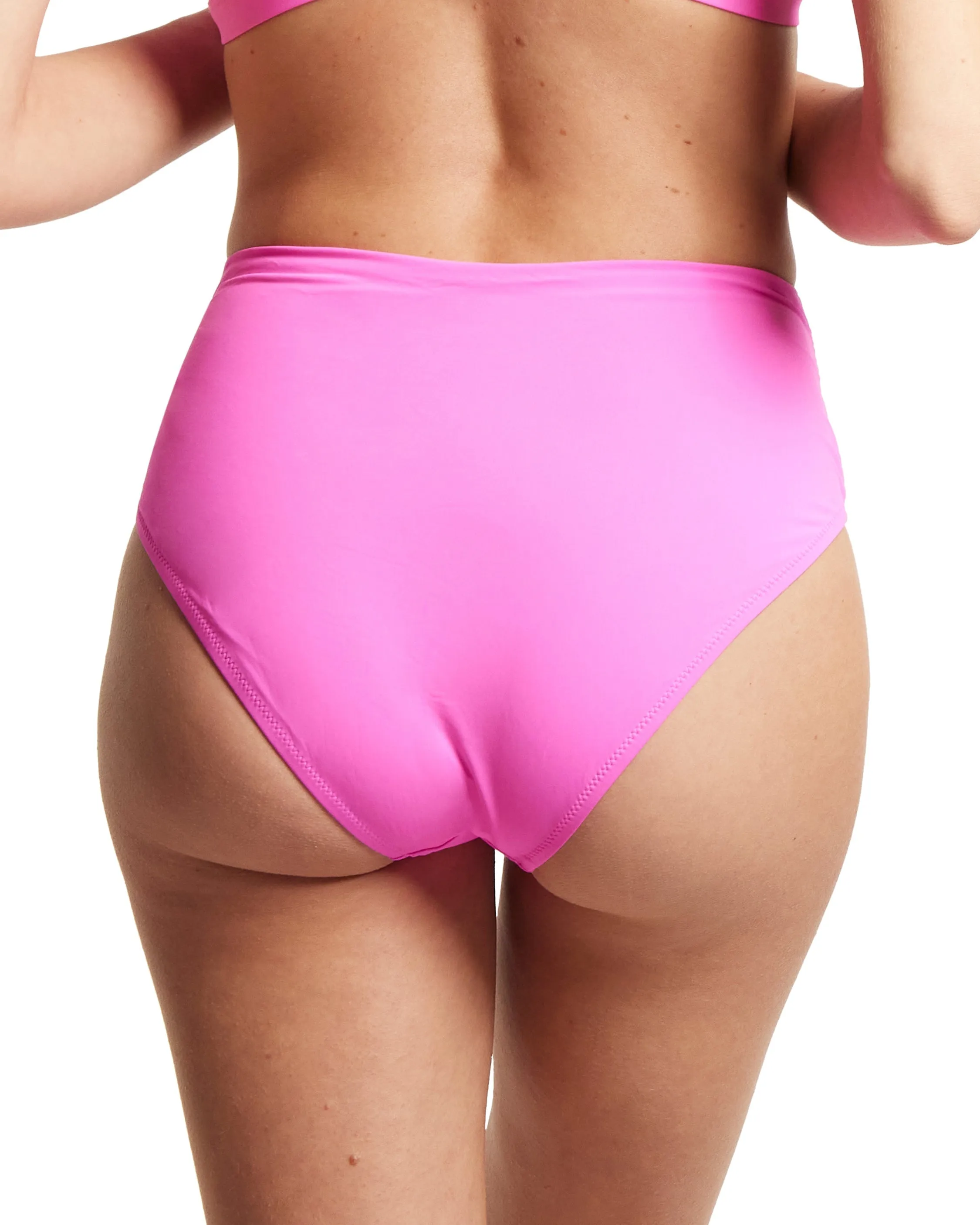 High Rise Cheeky Swimsuit Bottom Unapologetic Pink