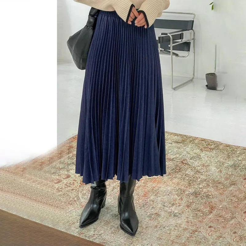 High Waist Pleated Skirt