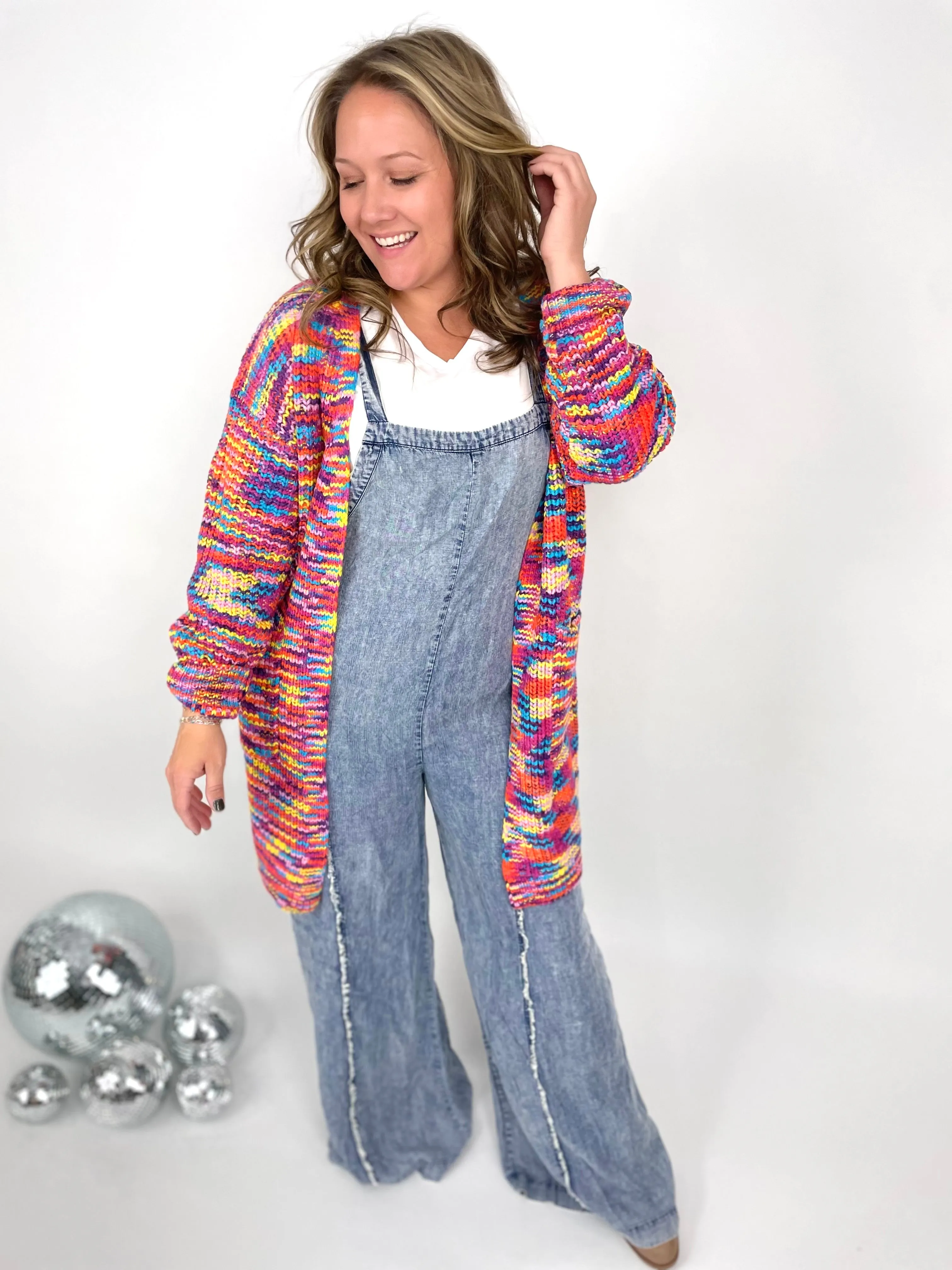Janet Long Cardigan - Rainbow Mix