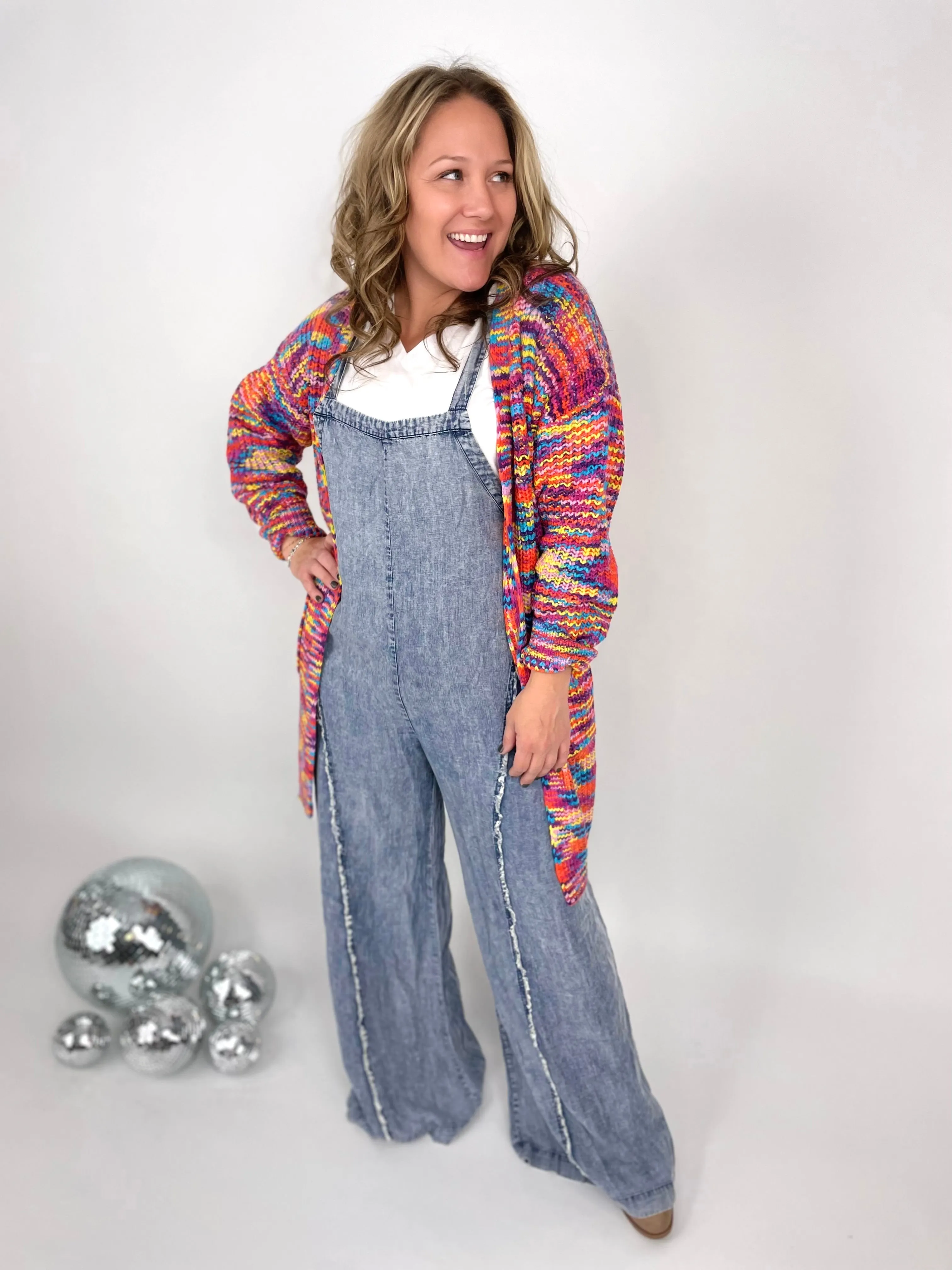 Janet Long Cardigan - Rainbow Mix