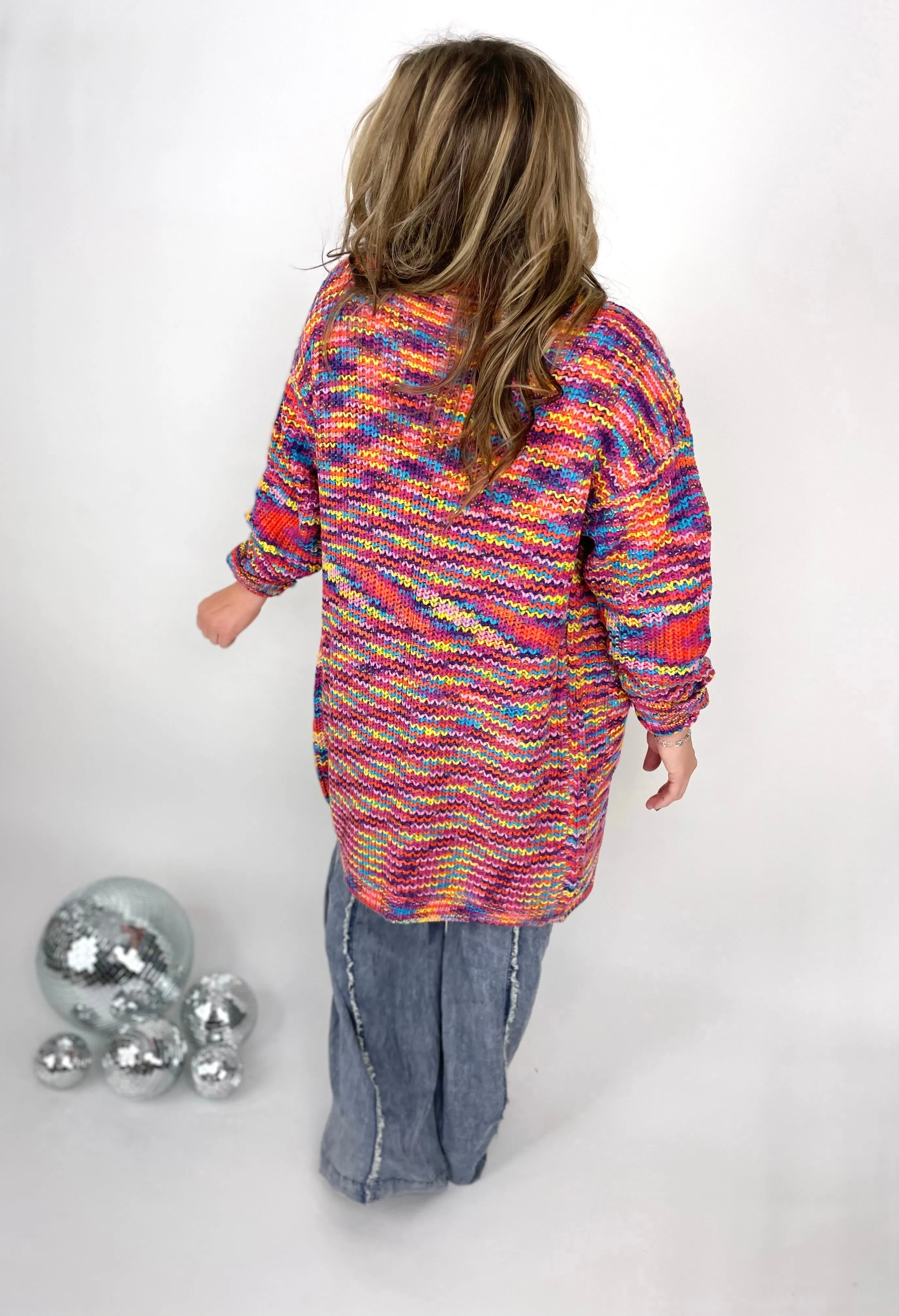 Janet Long Cardigan - Rainbow Mix