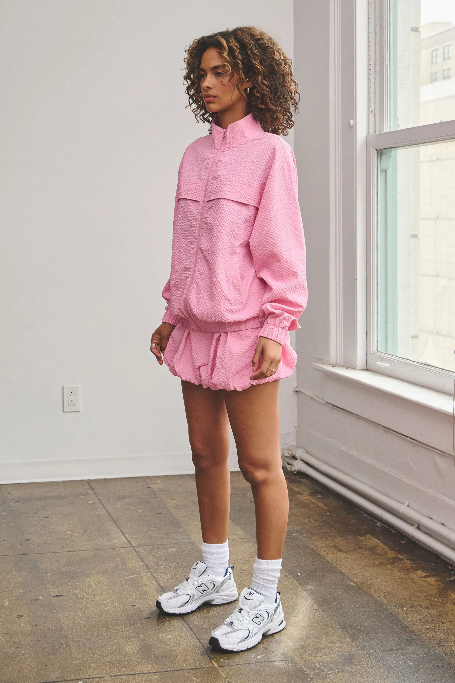JUNIPER OVERSIZE TRACK JACKET - PINK