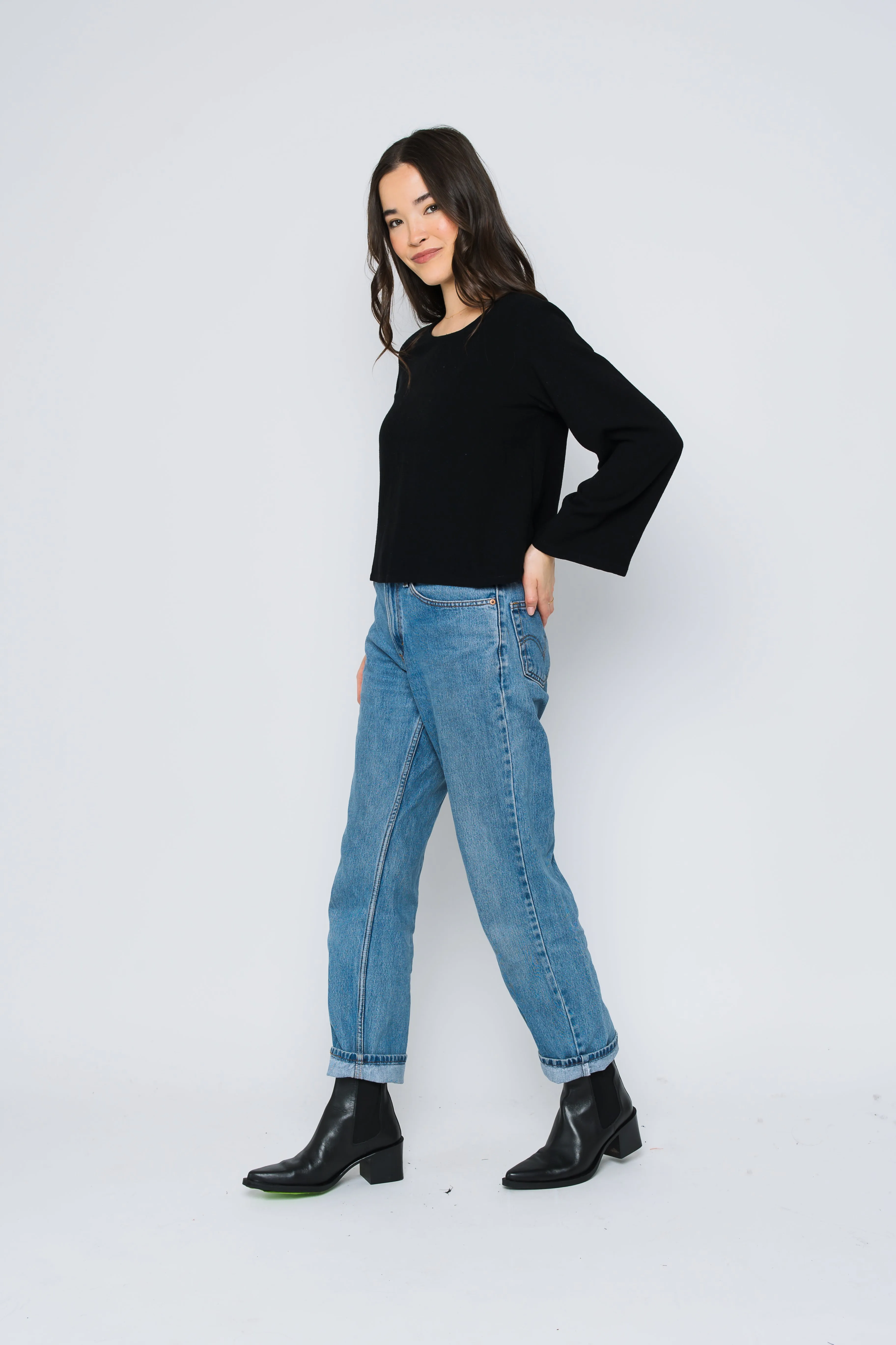Kali-Bell Sleeve Woven Blouse