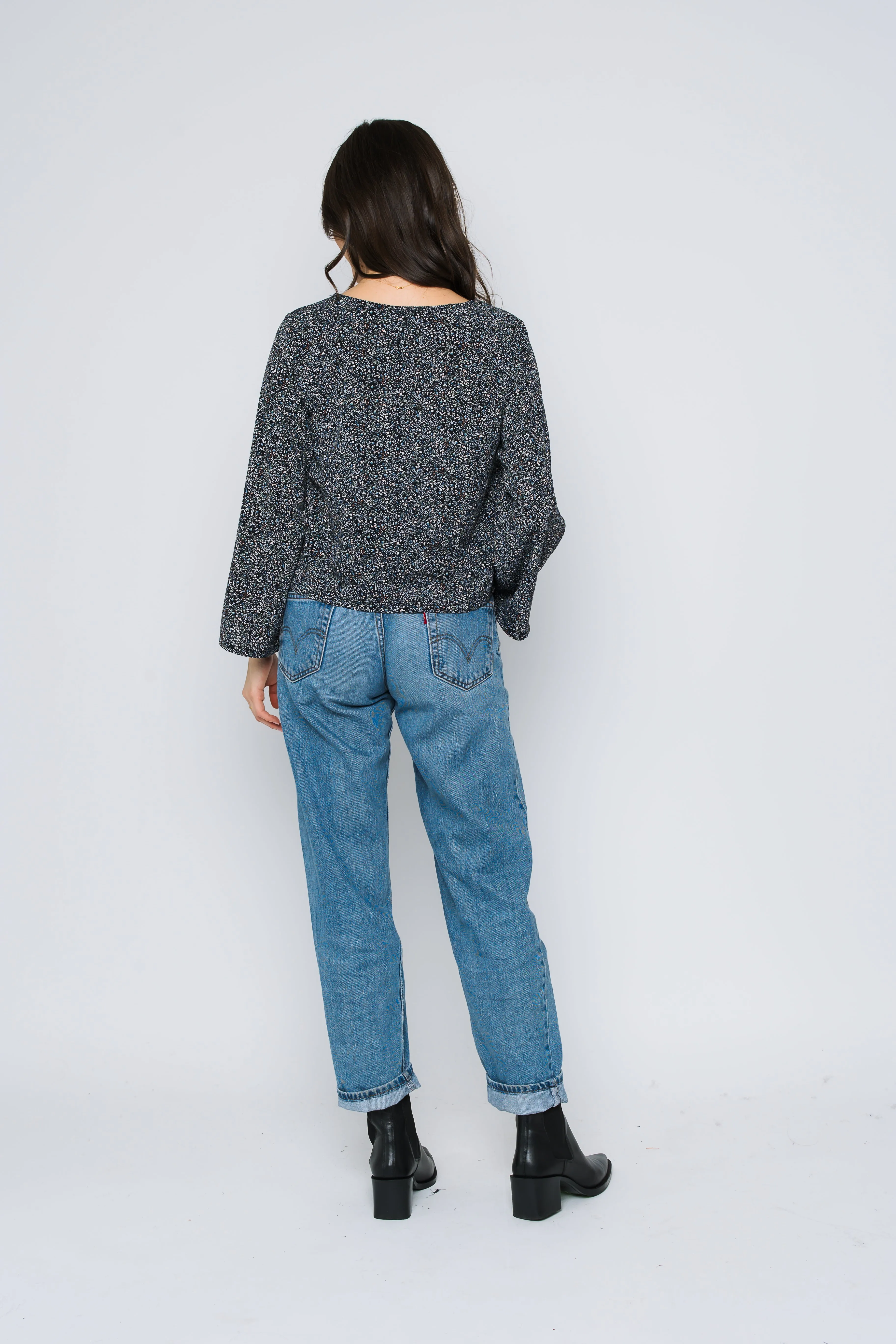 Kali-Bell Sleeve Woven Blouse