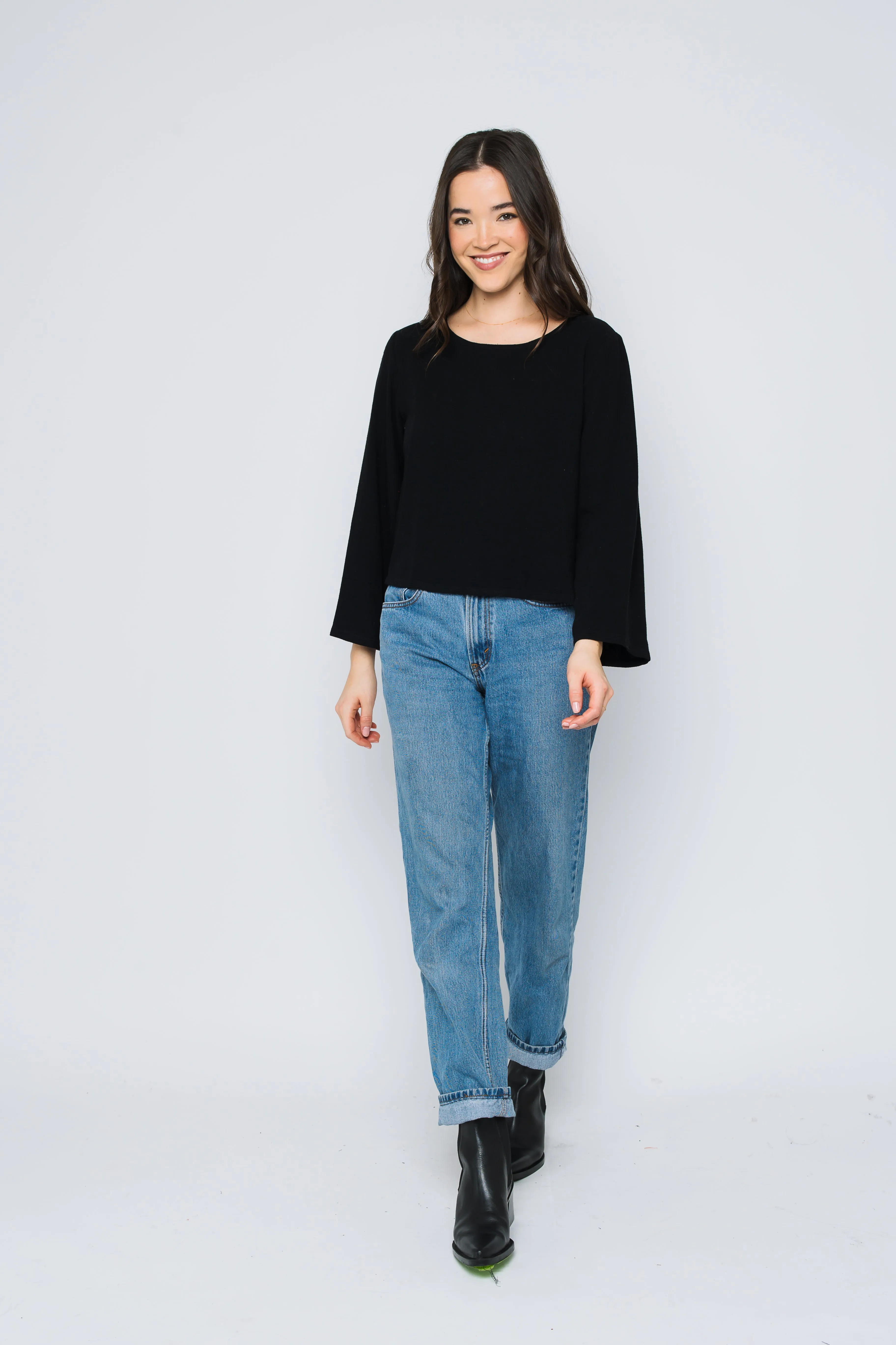Kali-Bell Sleeve Woven Blouse