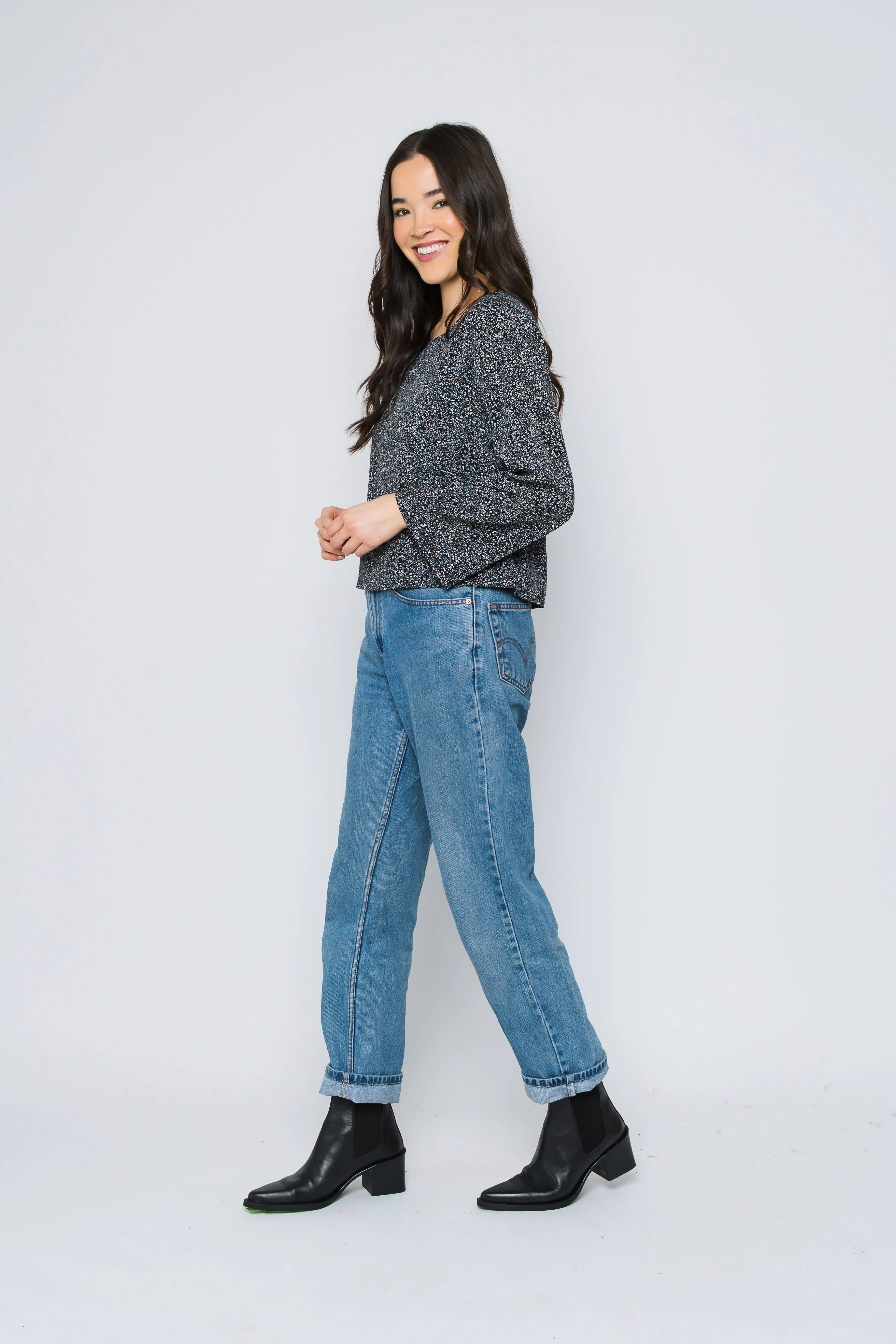 Kali-Bell Sleeve Woven Blouse