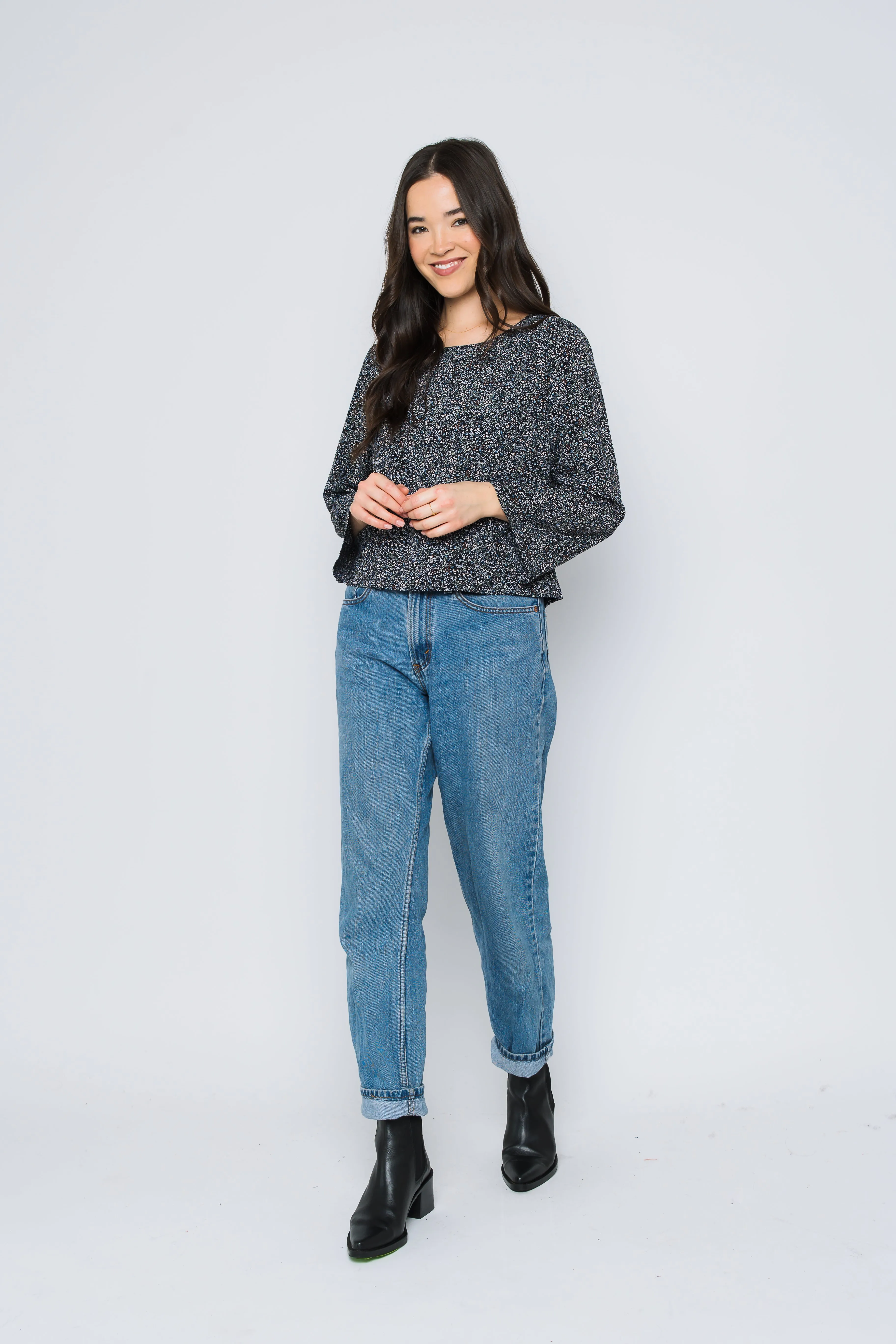 Kali-Bell Sleeve Woven Blouse