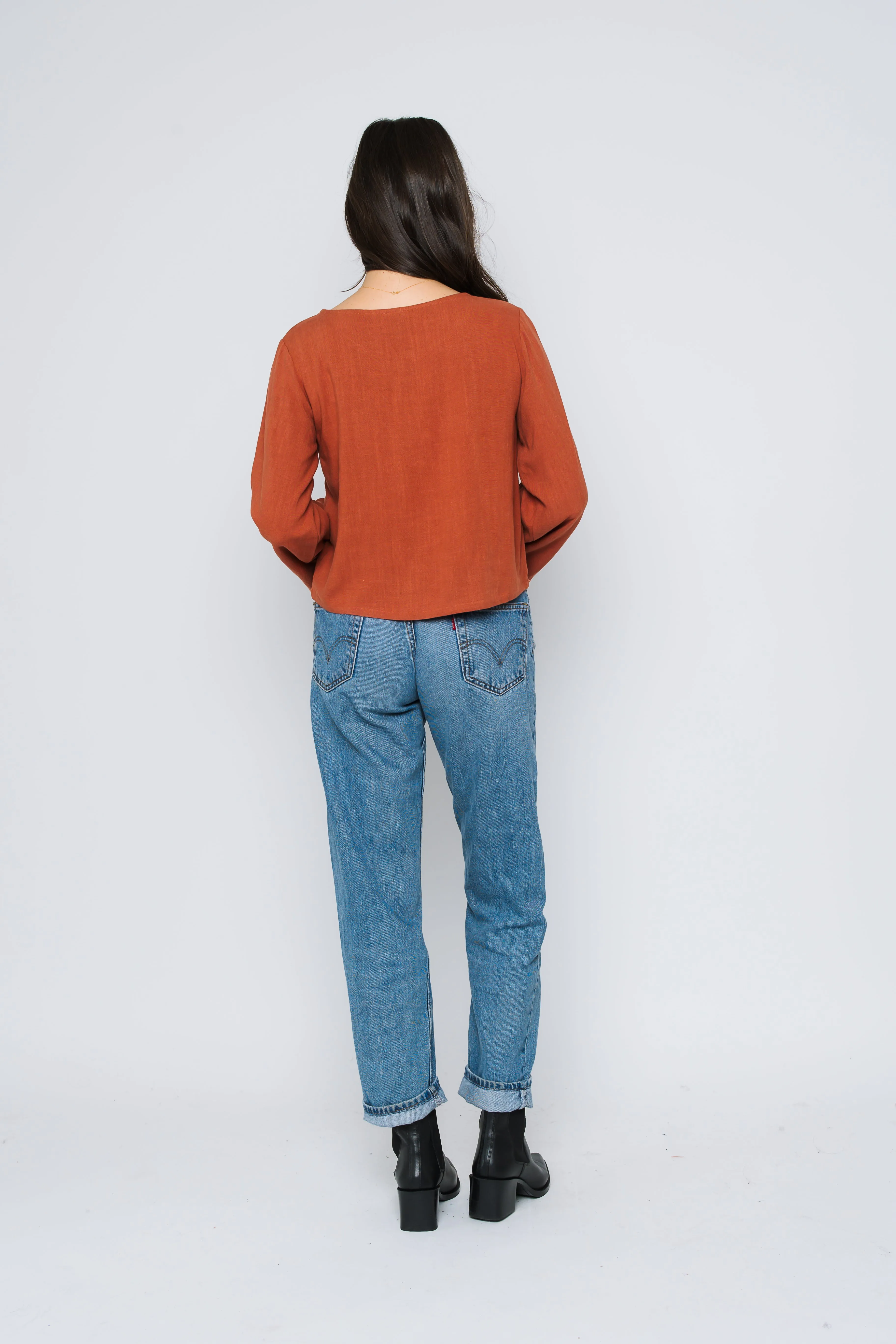 Kali-Bell Sleeve Woven Blouse