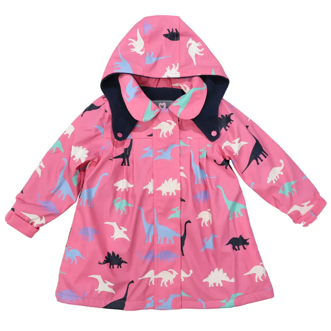 Korango Dinosaur Colour Change Rain Jacket Hot Pink