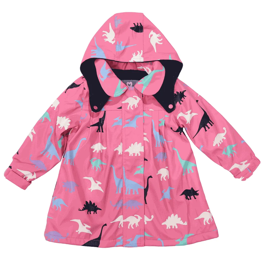 Korango Dinosaur Colour Change Rain Jacket Hot Pink