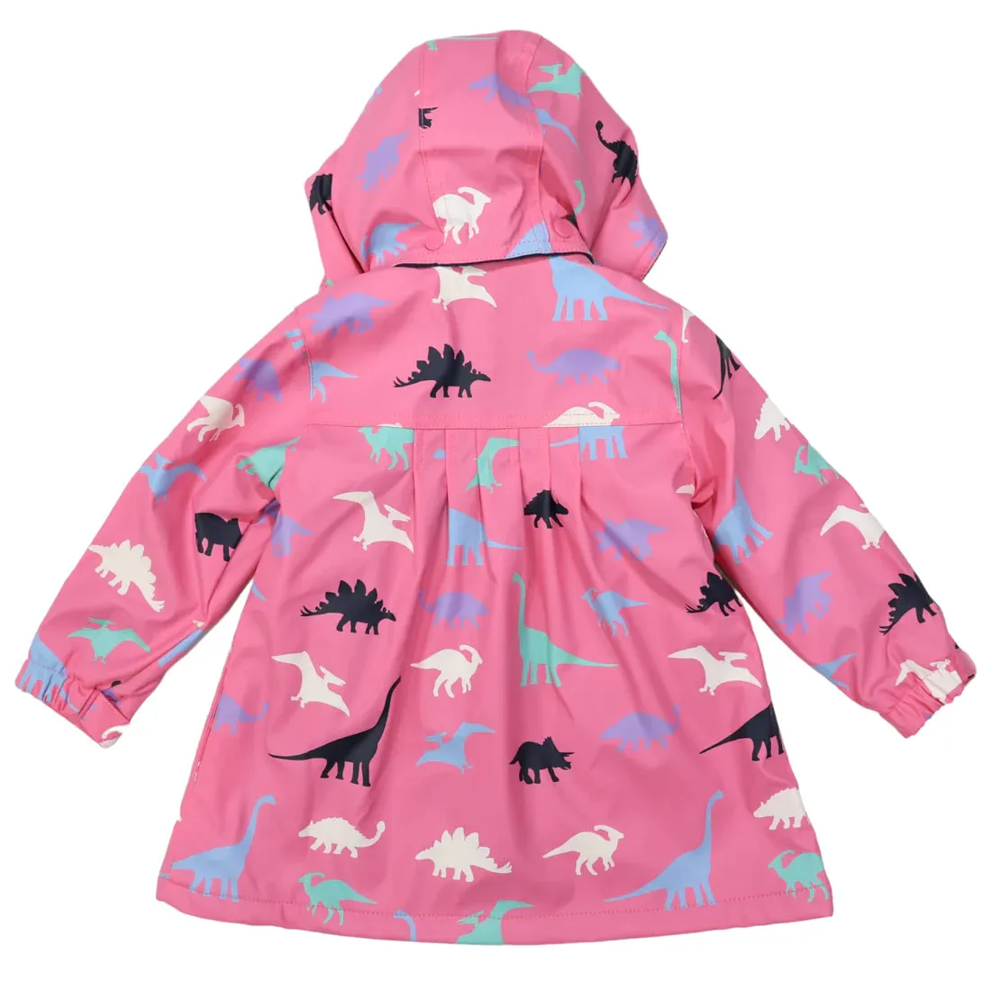 Korango Dinosaur Colour Change Rain Jacket Hot Pink
