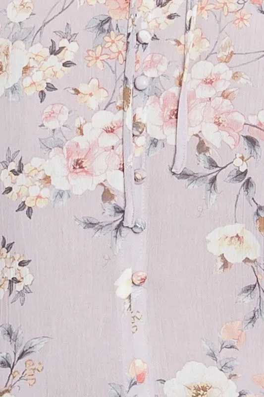 Lavender Floral Blouse