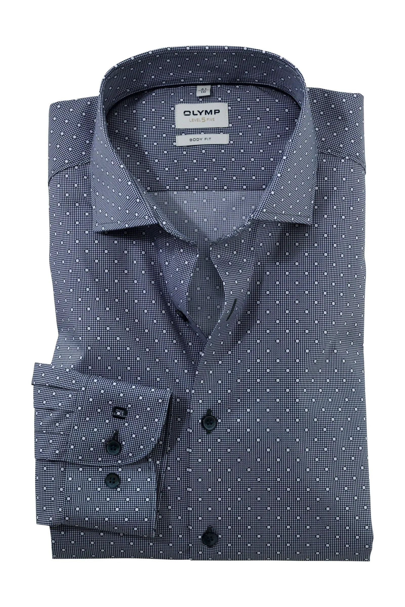 Level 5 Body Fit Spot Print Shirt - Marine