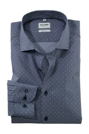 Level 5 Body Fit Spot Print Shirt - Marine
