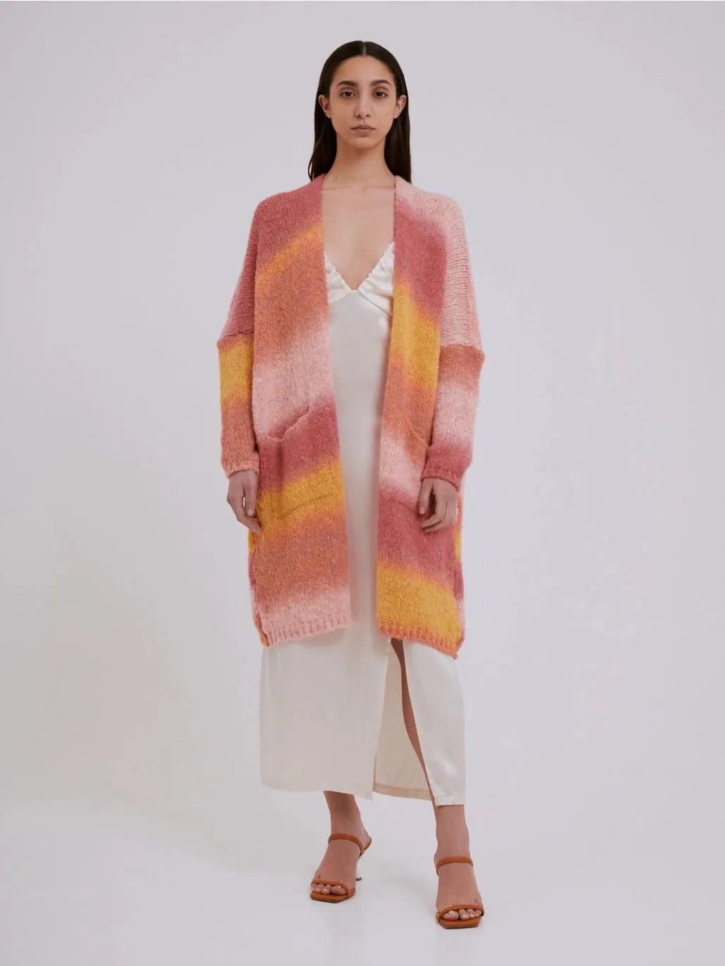 Long Cardigan -rosa