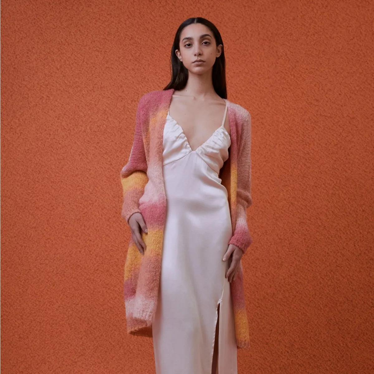 Long Cardigan -rosa