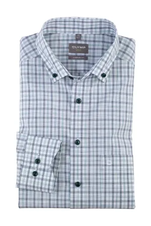 Luxor Comfort Fit Check Button-Down Shirt - Green/Blue